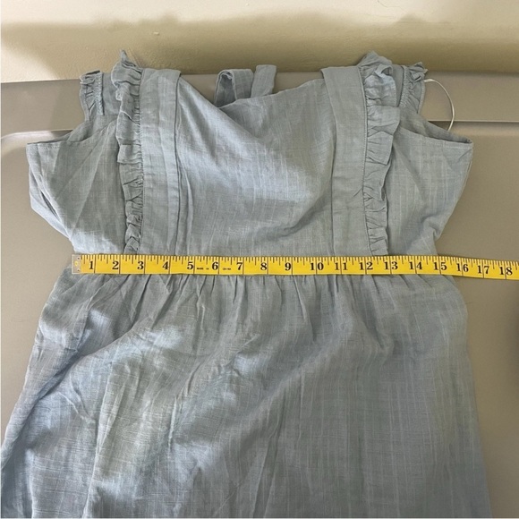 Baltic Born Gretta Linen Look Ruffle Dress NWT Cottagecore Milkmaid Boho Prairie - Picture 10 of 11
